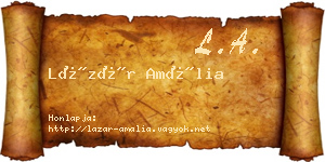 Lázár Amália névjegykártya