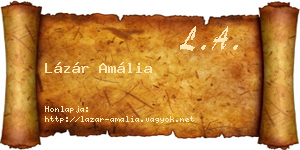 Lázár Amália névjegykártya